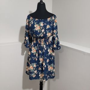 Bailey Blue Off The Shoulder Summer Mini Dress